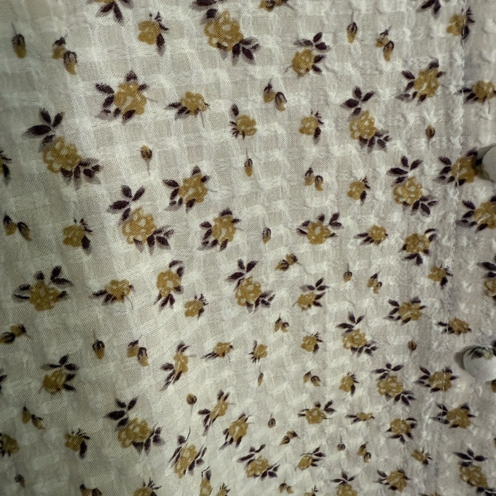 Floral Print Women's Top with Ruffles, size L - Picture 6 of 6